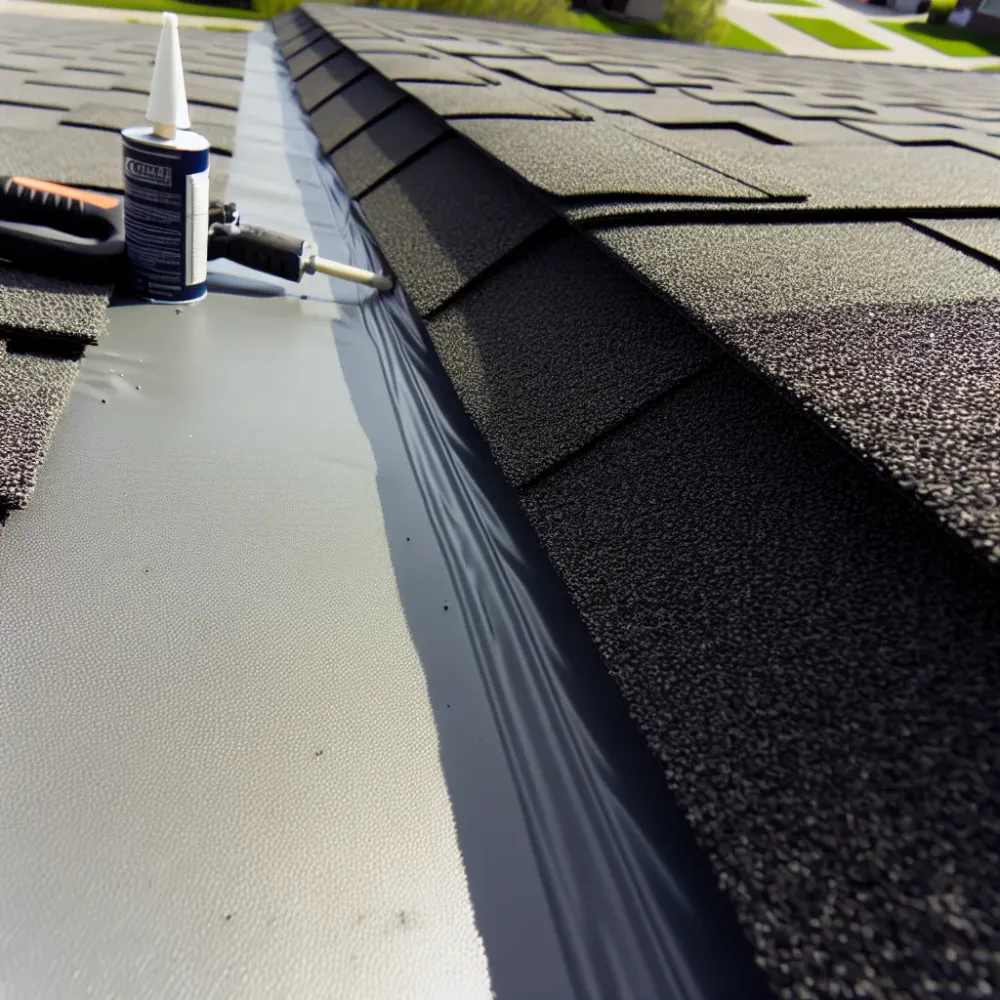 Completed hail damage roof repair with new shingles installed in Sacramento